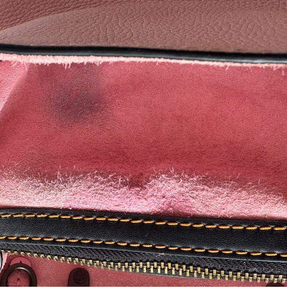 Coach 1941 Rogue 25 Bag Pink Colorblock Snakeskin Exotic Detail Handle - Picture 11 of 14